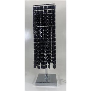 Lámpara de mesa con cuentas negras de 16.5×16.5x62cm