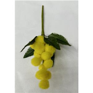 Pick con bolitas amarillas y hojas de 19cm