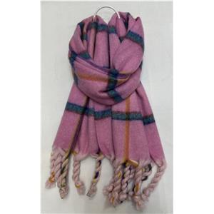 Chal de colores rosas de 50x180x1cm