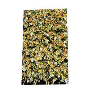 Tapete artificial con flor de jacaranda naranja amarilla y blanca de 40x60cm