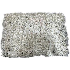Tapete artificial de follaje blanco de  40x60x0.1cm