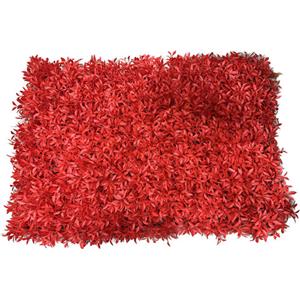 Tapete artificial de follaje rojo de  40x60x0.1cm