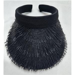 Visera diseño paja negra