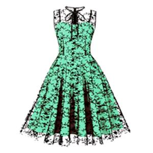 Vestido de cuello Halter sin espalda verde talla M