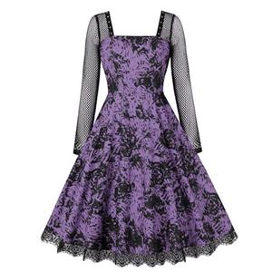 Vestido gótico morado talla L