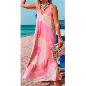 Maxi vestido en tonos rosa talla XL