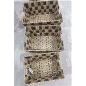 Juego de 3 cestas cuadradas de color natural de 45x35x20/38x28x18/32x23x16cm35x40x20cm