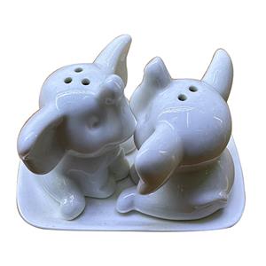 Juego de salseros de cerámica diseño elefantitos de 7.3x11x8cm