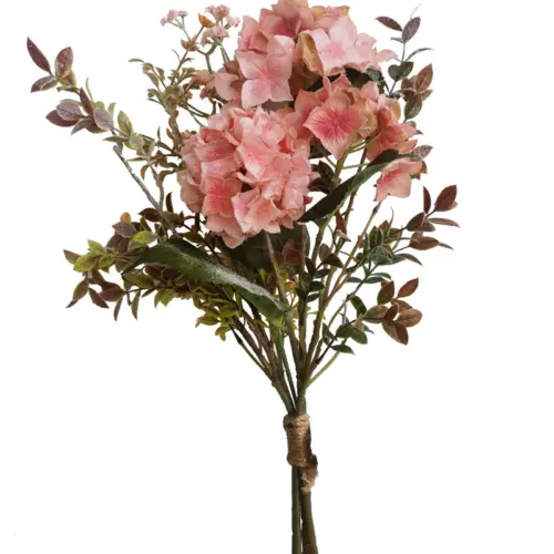 Ramo de flores artificial rosa de 54cm