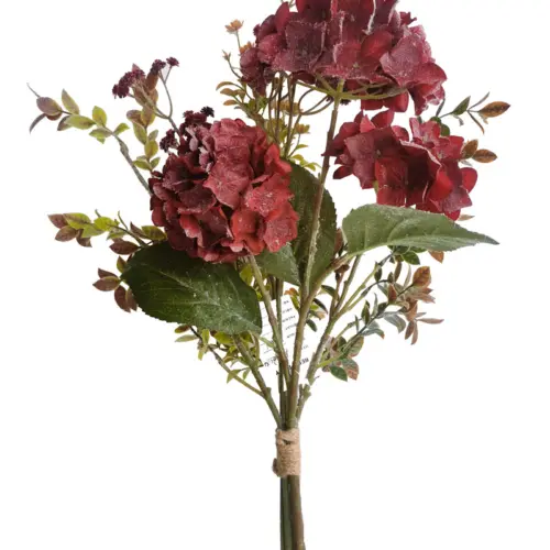 Ramo de flores artificial guinda de 54cm
