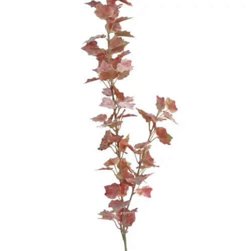 Vara de hojas artificial de maple rosa de 93cm