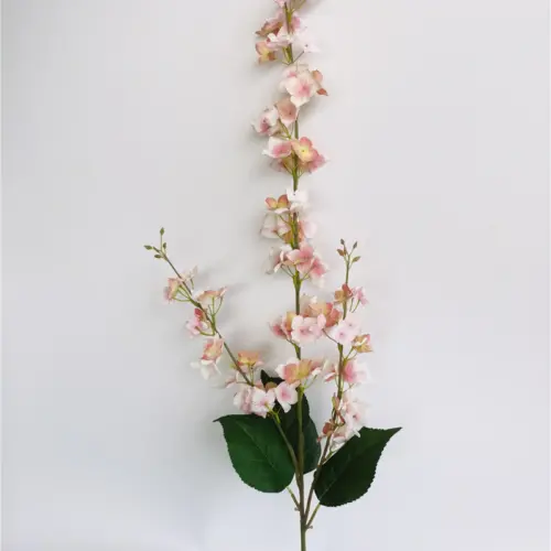 Vara de flores artificial rosa de 98cm