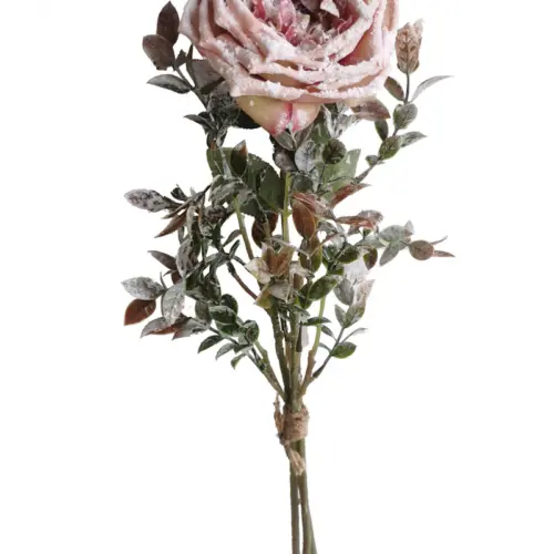 Rama de flor de rosa artificial rosa de 50cm