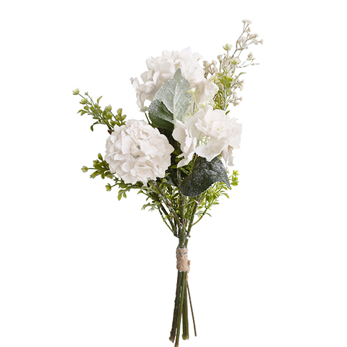 Ramo de flores artificiales blancas de 50cm