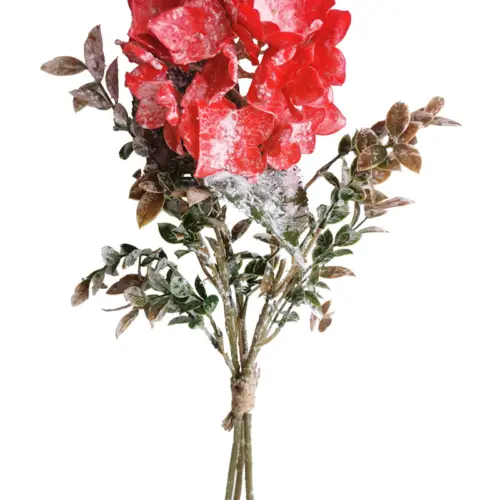 Ramo de flores de hortencia roja de 50cm