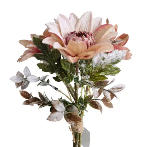 Ramo de flores de margarita artificial rosa de 38cm