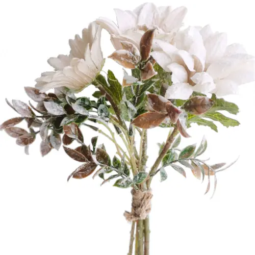 Ramo de flores de margarita artificial blanco de 38cm