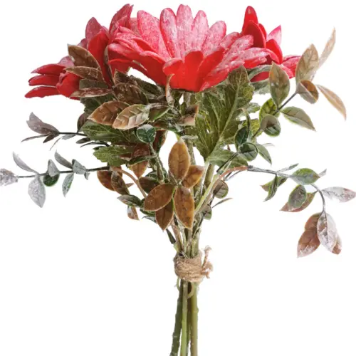 Ramo de flores de margarita artificial rojo de 38cm