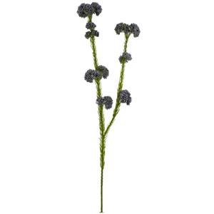 Vara de flor de arroz de plastico con ramas azules de 57×16.5×6.4cm