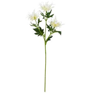 Vara de follaje de plastico mar salvaje blanca con hojas de tela de 66x20x12.7cm