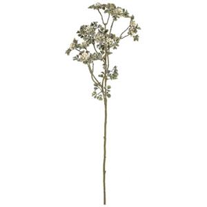 Vara de follaje de plastico alyssum crema con verde de 61×17.8×7.6cm