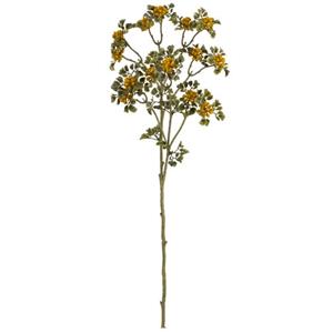 Vara de follaje de plastico alyssum mostaza de 61×17.8×7.6cm