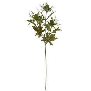 Vara de follaje de plastico mar salvaje verde olivo con hojas de tela de 66×21.5×12.7cm