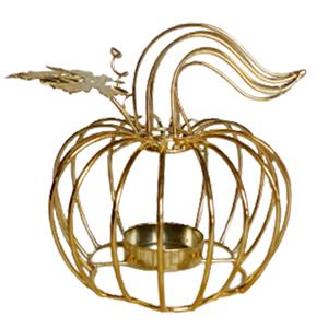 Calabaza de metal dorado