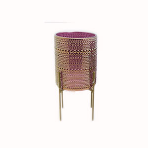 Candelabro de vidrio iridiscente