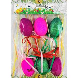 Bolsa de 6 huevos de color neón de 4.5×4.5x7cm