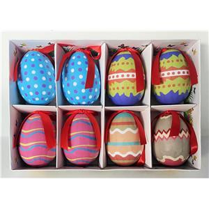 Caja con 8 huevos azules y rosas de 4.5×4.5x7cm