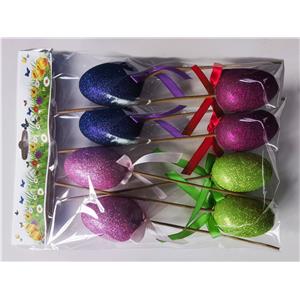 Bolsa con 8 huevos morados y rosas de 4.5×4.5x7cm
