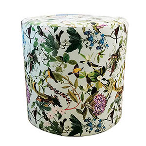 Taburete estampado hojas