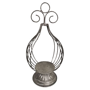 Candelabro de metal plateado
