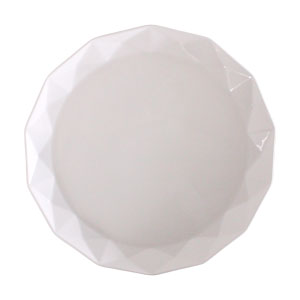 Plato de porcelana blanca