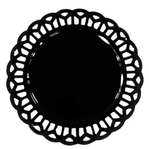 Plato de porcelana negra