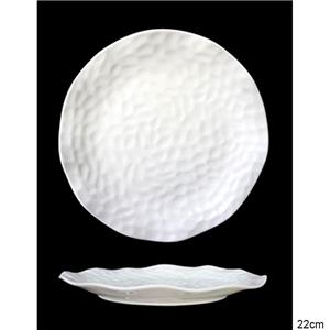 Plato de porcelana blanca