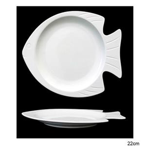 Plato de porcelana blanca