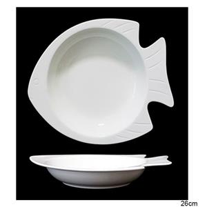 Plato de porcelana blanca