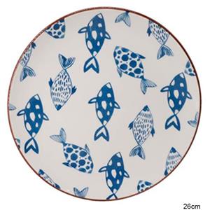 Plato de porcelana estampado