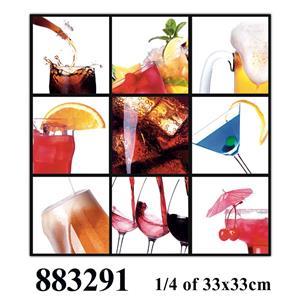 Paquete de servilletas con 20 piezas diseño bebidas refrescantes de 33x33x0.1cm