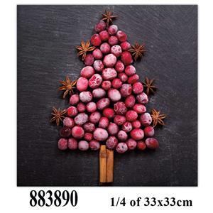 Paquete de servilletas con 20 piezas diseño árbol navideño de burberry de 33x33x0.1cm