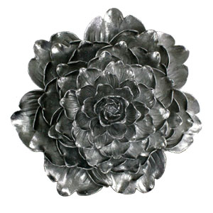 Suculenta de resina plateada