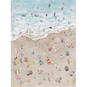 Cuadro diseño orilla de mar azul claro de 90x120cm