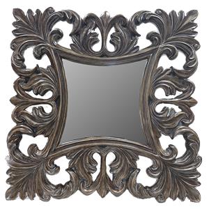 Espejo de madera con marco diseño clasico de 161.5×161.5×9.5cm
