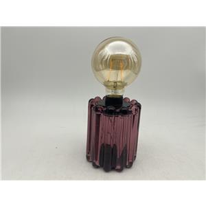 Bombilla con base de cristal rojo de 9.5×9.5x24cm