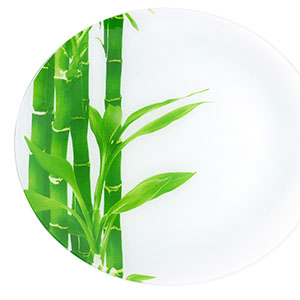Plato de vidrio blanco