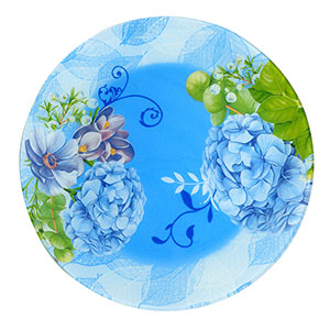Plato de vidrio diseño
