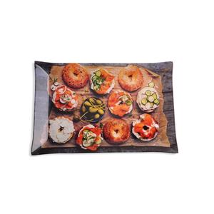 Plato de vidrio rectangular