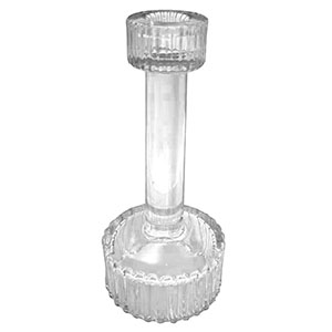 Candelabro de cristal transparente